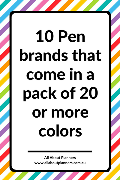 Color coding and planner decorating: 10 Pen brands that are